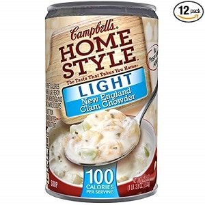 campbell's homestyle light new england clam chowder