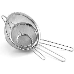 cuisinart set of 3 fine mesh stainless steel strainers