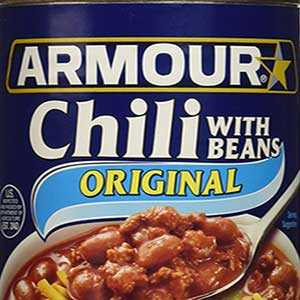 armour star chili with beans