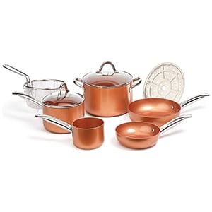 copper chef cookware 9pc round pan set