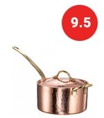demmex thick hammered copper saucepan