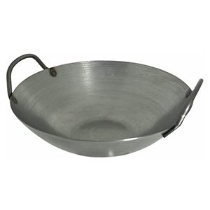 carbon steel wok with two side handle