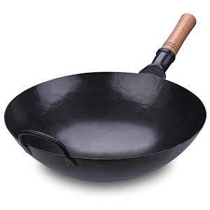 pre seasoned carbon steel wok
