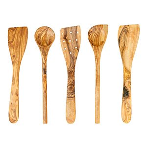 tramanto olive wood utensil set