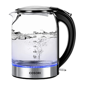 cosori electric glass tea kettle