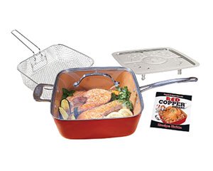 BulbHead Red Copper Square Pan
