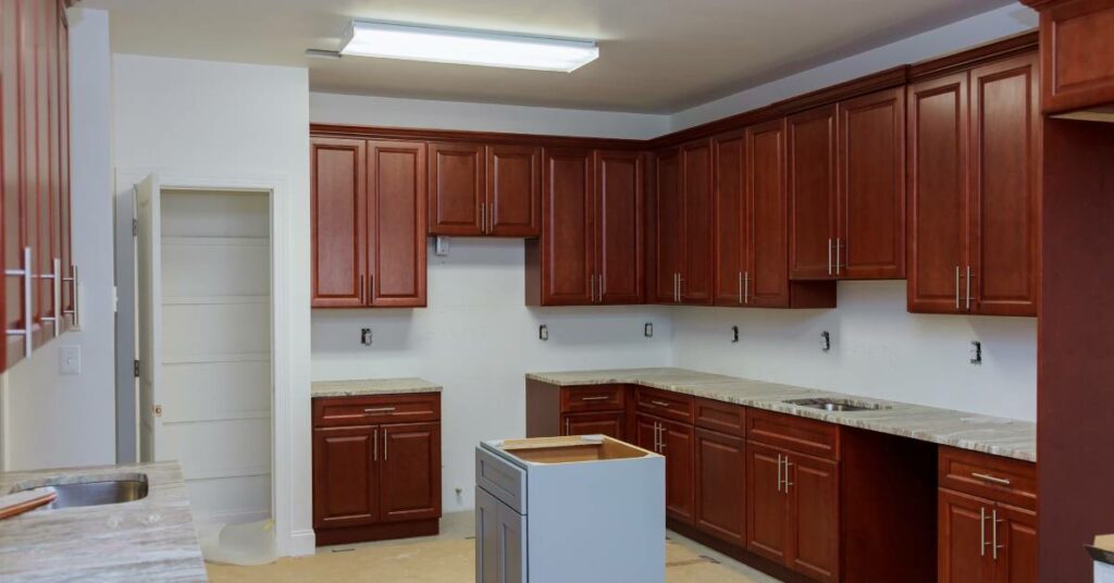 brightly colored cabinets