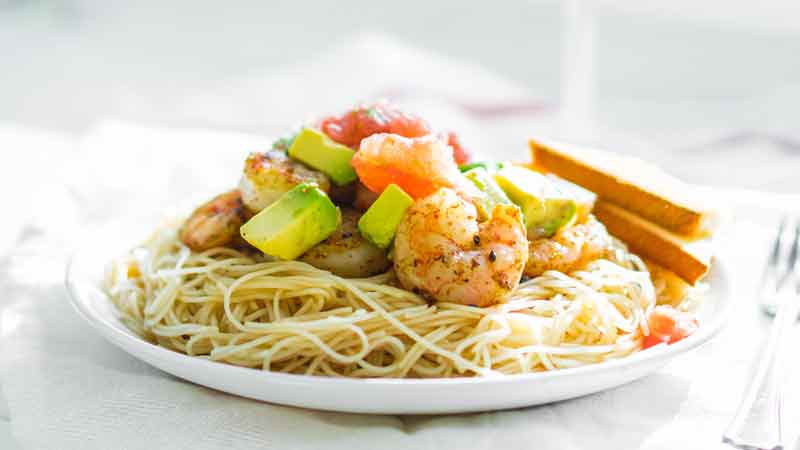 Shrimp Pasta With Creamy Tomato Basil Sauce